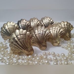 Super Cute Brass Seashell Napkin Holder For Sale